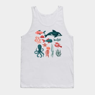 Sea Animals Collection Tank Top